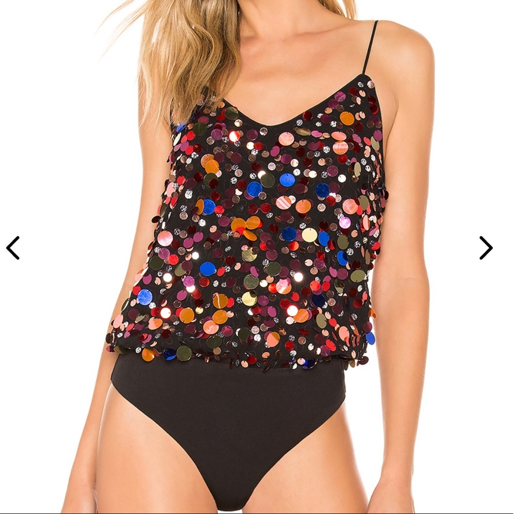 Lovers and Friends Multi disco bodysuit